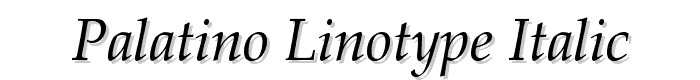 Palatino Linotype Italic font